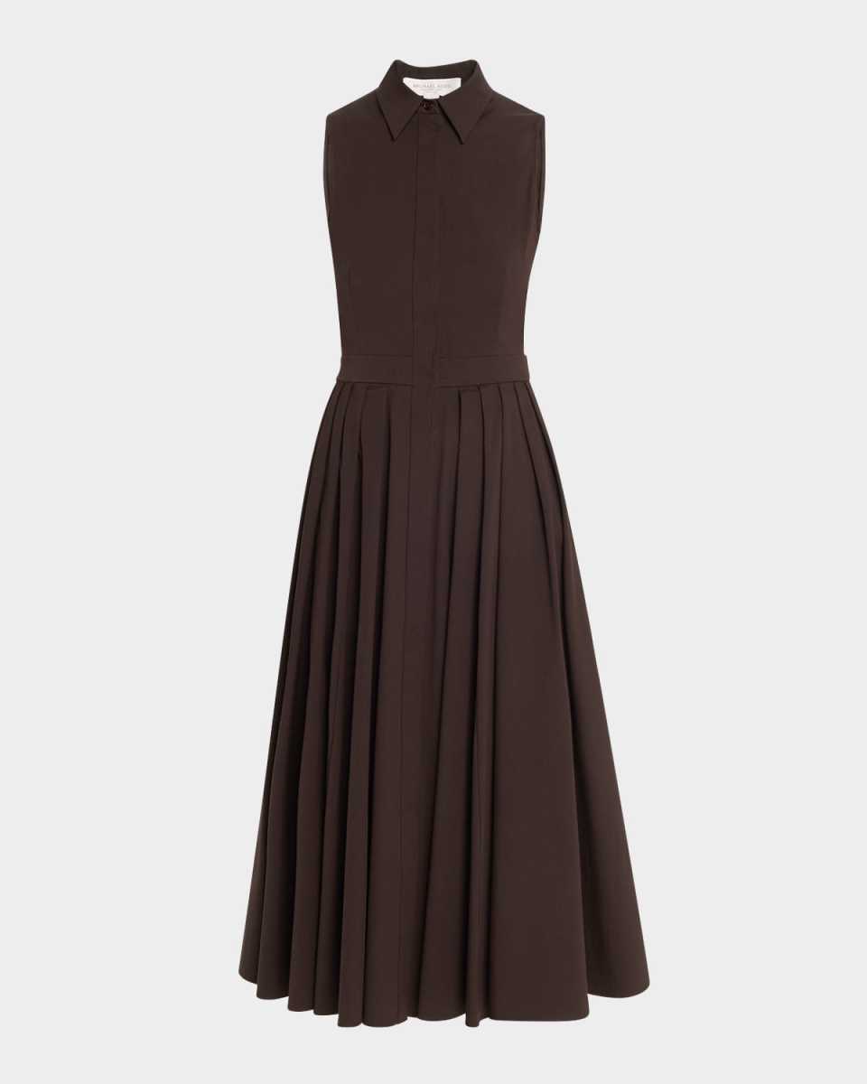 Button-Front Poplin Shirtdress